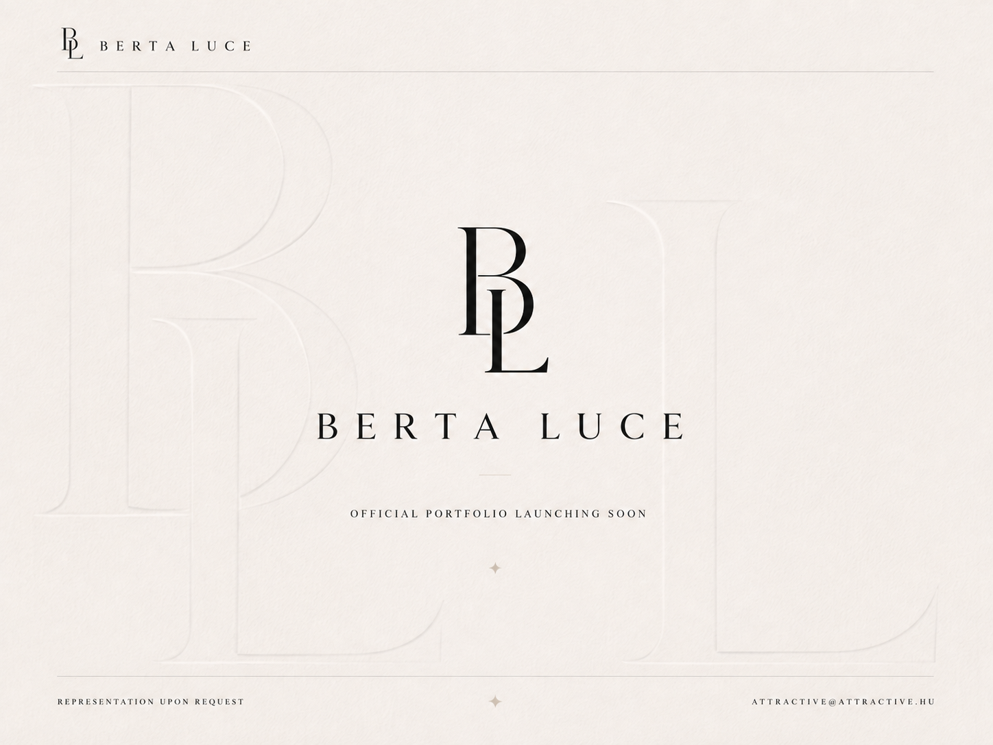 Berta Luce — official portfolio launching soon